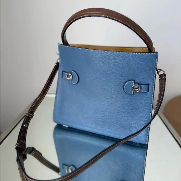 Tory Burch Blue Satchel Bag - Picture 6 of 11